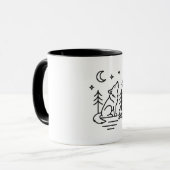 Howling Wolf Under the Moon Coffee Mug マグカップ (正面左)