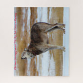 Howling Wolves.クリスマスの挨拶 ジグソーパズル (縦)