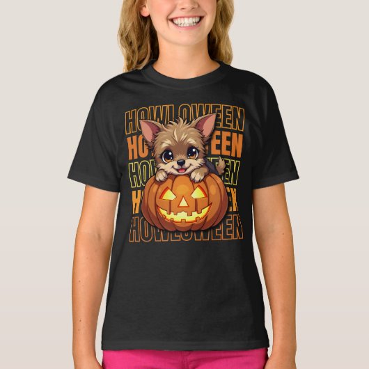 HOWLOWEEN -ヨークシャーテリアラバーズハロウィーン Tシャツ (正面)