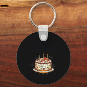 Hoy Es Mi Cumpleaños Con Cake Spanish Birthday Gif キーホルダー (正面)