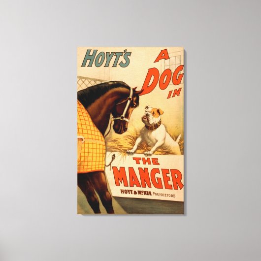Hoyt's A dog in the Manger Theatre Poster キャンバスプリント (正面)