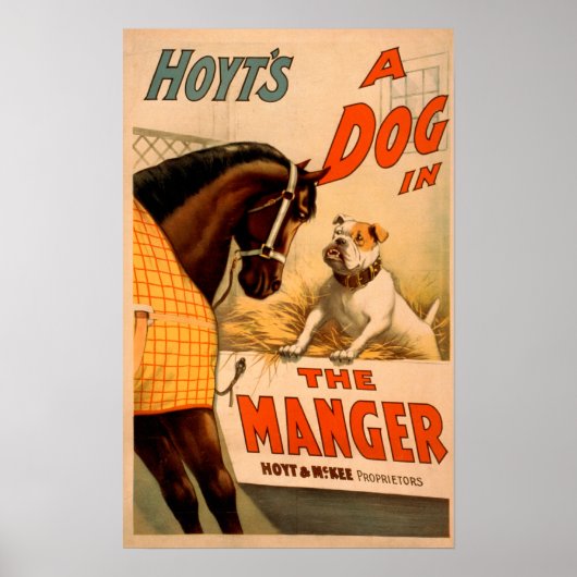 Hoyt's A dog in the Manger Theatre Poster ポスター (正面)