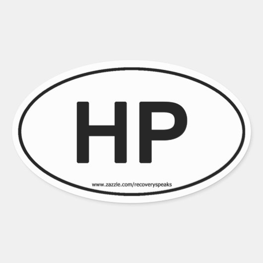 HP HIGHER POWERオーバルステッカー 楕円形シール (正面)