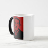 HP Lovecraftのポートレートのマグ モーフィングマグカップ (正面左)