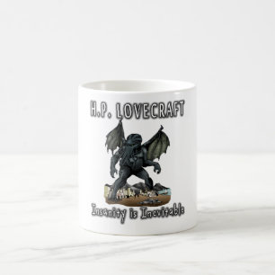 HP Lovecraft -- 精神異常は避けられないです モーフィングマグカップ
