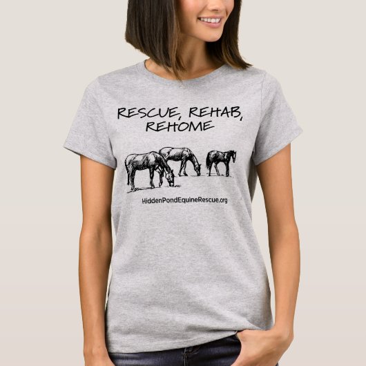 HPF Rescue、Rehab、Rehome Women's T-shirt Tシャツ (正面)