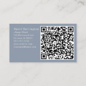 HQコードモダンフローラ名刺ダークブルー 名刺 (裏面)