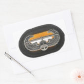 HQ 101st Abn Oval StickersのAir Assaultバッジ 長方形シール (封筒)