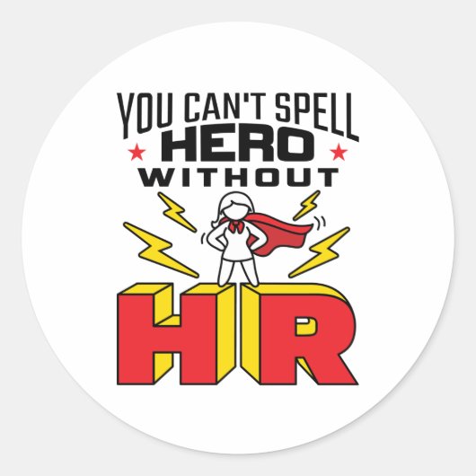 HRなくしてHeroなし!人事部の人へ ラウンドシール (正面)