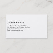 HRのコンサルタントの名刺 名刺 (裏面)