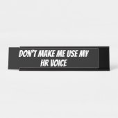 HRの音声を使用しない、おもしろい引用文記号 デスクネームプレート (正面)