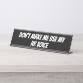 HRの音声を使用しない、おもしろい引用文記号 デスクネームプレート (正面)