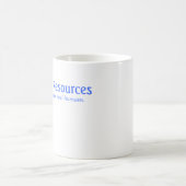 HRは実質の人間を含んでいません コーヒーマグカップ (中央)