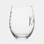 HRカスタム分隊の人事チームのギフト ステムなしワイングラス (左)