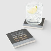 HRカスタム分隊の人事チームのギフト ストーンコースター (横)