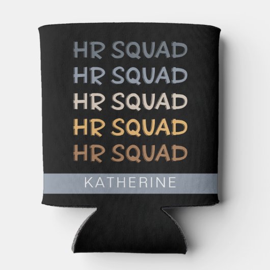 HRカスタム分隊の人事チームのギフト 缶クーラー (裏面)