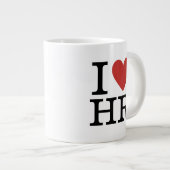 HRジャンボ❤️マグが大好き – 人事部スタッフ向け ジャンボコーヒーマグカップ (正面右)