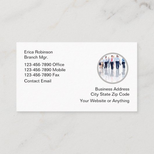 HRビジネス・カードを使用した高度なオフィス配置 名刺 (裏面)