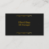HRマネージャエレガントブラック 名刺 (正面)