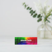 HRマネージャ – 放射状レインボーカラー スキニー名刺 (スタンド正面)