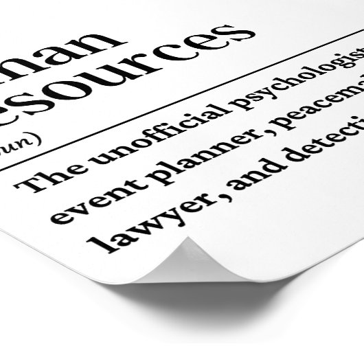 HR人事管理の定義 ポスター (角)