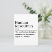 HR人事管理の定義 ポストカード (スタンド正面)