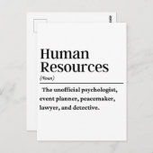 HR人事管理の定義 ポストカード (正面/裏面)