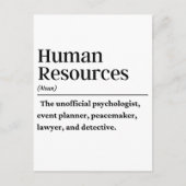 HR人事管理の定義 ポストカード (正面)