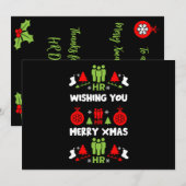 HR企業のクリスマスギフト シーズンカード (正面/裏面)