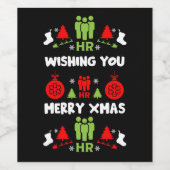 HR企業のクリスマスギフト ワインラベル (シングルラベル)