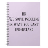 HR理解できない方法で問題を解決 ノートブック (正面)