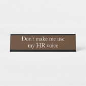 HR音声人事おもしろい局ギフト デスクネームプレート (正面)