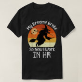 HR魔女おもしろい人事ハロウィーンの衣装 Tシャツ (デザイン正面)