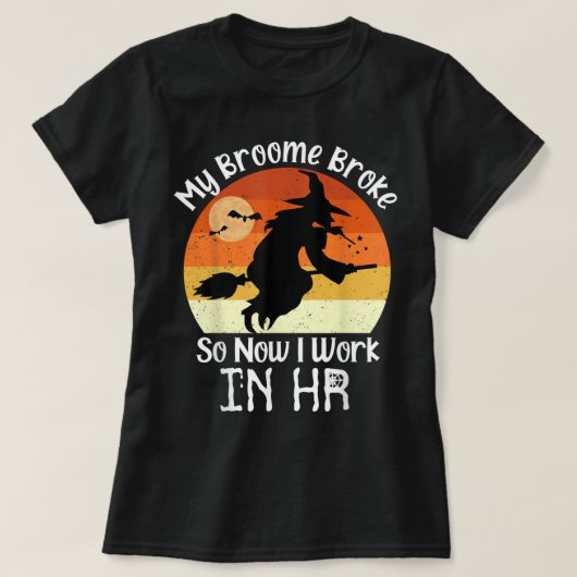 HR魔女おもしろい人事ハロウィーンの衣装 Tシャツ (デザイン正面)