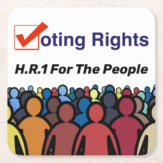 Hr1国民法の議決権 スクエアペーパーコースター (正面)