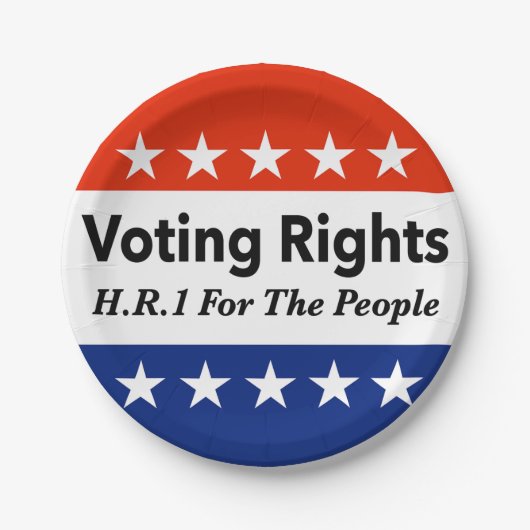 Hr1国民法の議決権 ペーパープレート (正面)