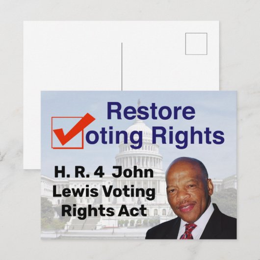 HR4 John Lewis議決権法 ポストカード (正面/裏面)