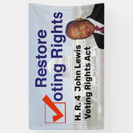 HR4 John Lewis議決権法 横断幕 (縦)