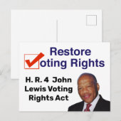 HR4 John Lewis Voting Rights Actポストカード ポストカード (正面/裏面)