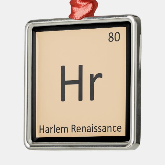 Hr – ハーレムネサンス美術期表シンボル メタルオーナメント (左)