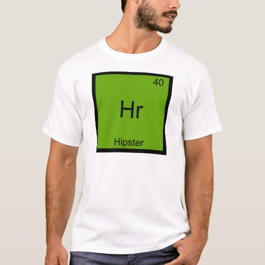 Hr – ヒップスター素おもしろい子ミーム化学Tシャツ Tシャツ (正面)