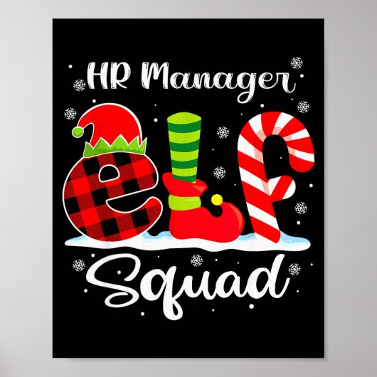 Hr Manager Elf Squad Christmas Recruiter Matching  ポスター (正面)