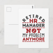 HR Manager Not My Problem Anymore ポストカード (正面/裏面)