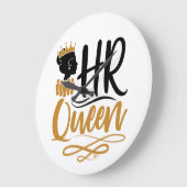 HR Queen人事担当女性 ラージ壁時計 (傾斜)