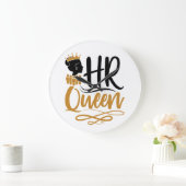 HR Queen人事担当女性 ラージ壁時計 (ホーム)