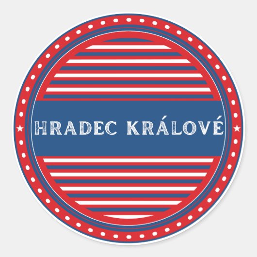 Hradec Kralove 市の誇りエンブレム - チェコの誇り ラウンドシール (正面)