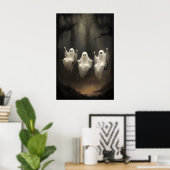 Hree Ghosts On Swing Forest Print, Dark Academia ポスター (ホームオフィス)