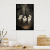 Hree Ghosts On Swing Forest Print, Dark Academia ポスター (キッチン)