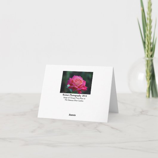 HRGシカゴの平和は2014 120上がりました カード (裏面)