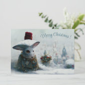 Hristmasсランドスケープファンタジーラビット3d招待 招待状 (スタンド正面)